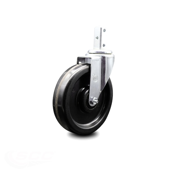 6 Inch Phenolic Wheel Swivel 3/4 Inch Square Stem Caster